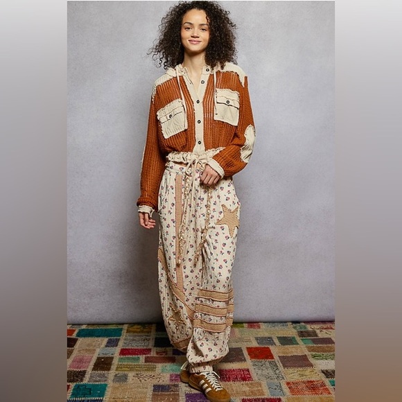 Open Knit Contrast Hooded Shacket with Frayed Edges - POL - Picture 4 of 4